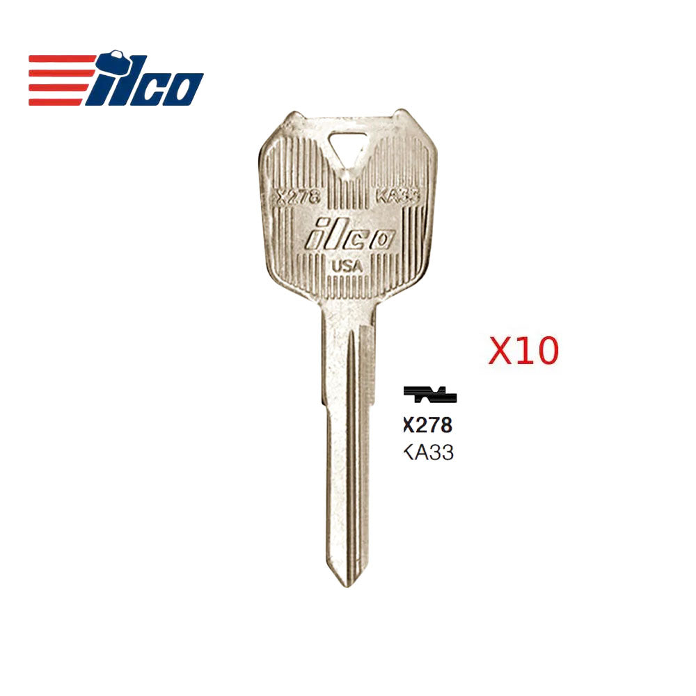 Kawasaki Triumph Motorcycle Key Blank KA33 (Packs of 10)