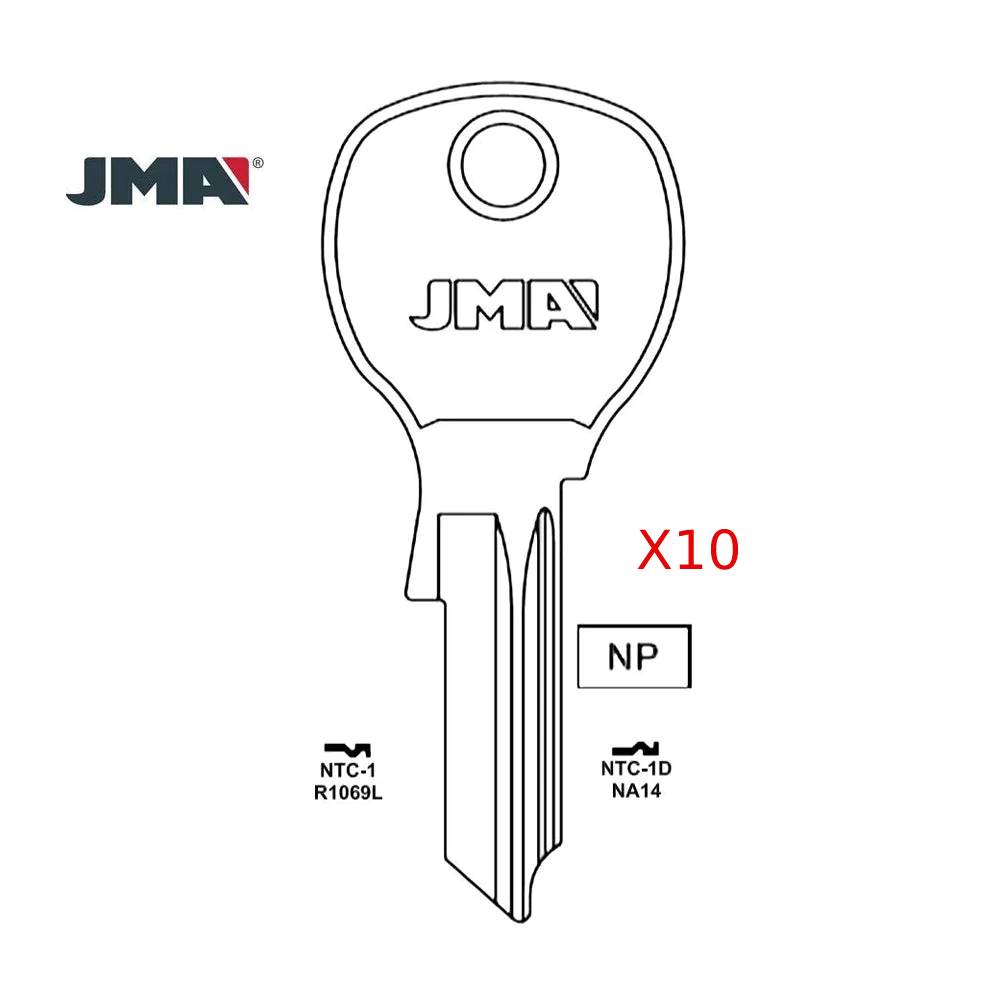 1069L National Cabinet Key Blank - NA14 / NTC-1D (Packs of 10)