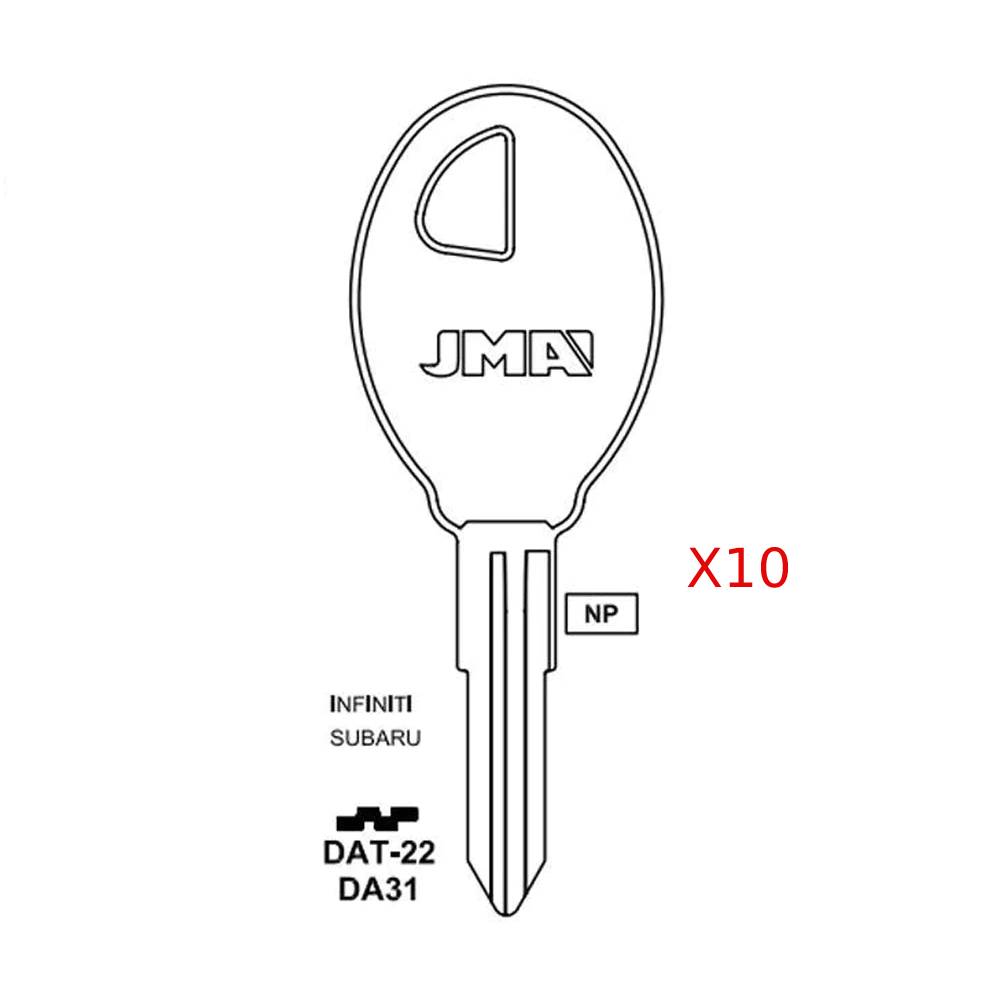 Nissan Infiniti Subaru Key Blank - DA31 / DAT-22 (Packs of 10)