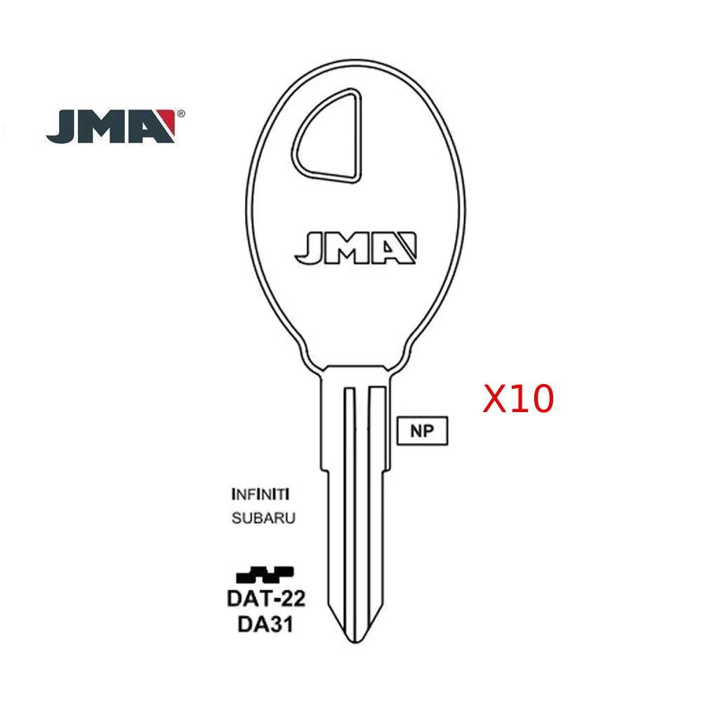 Nissan Infiniti Subaru Key Blank - DA31 / DAT-22 (Packs of 10)