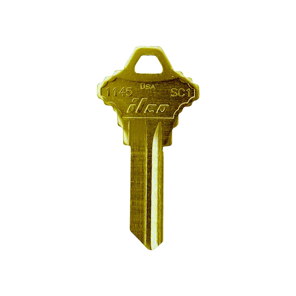 1145 5-Pin Schlage Key Blank - Brass - SLG-3E-BR / SC1 BR (Packs of 50)