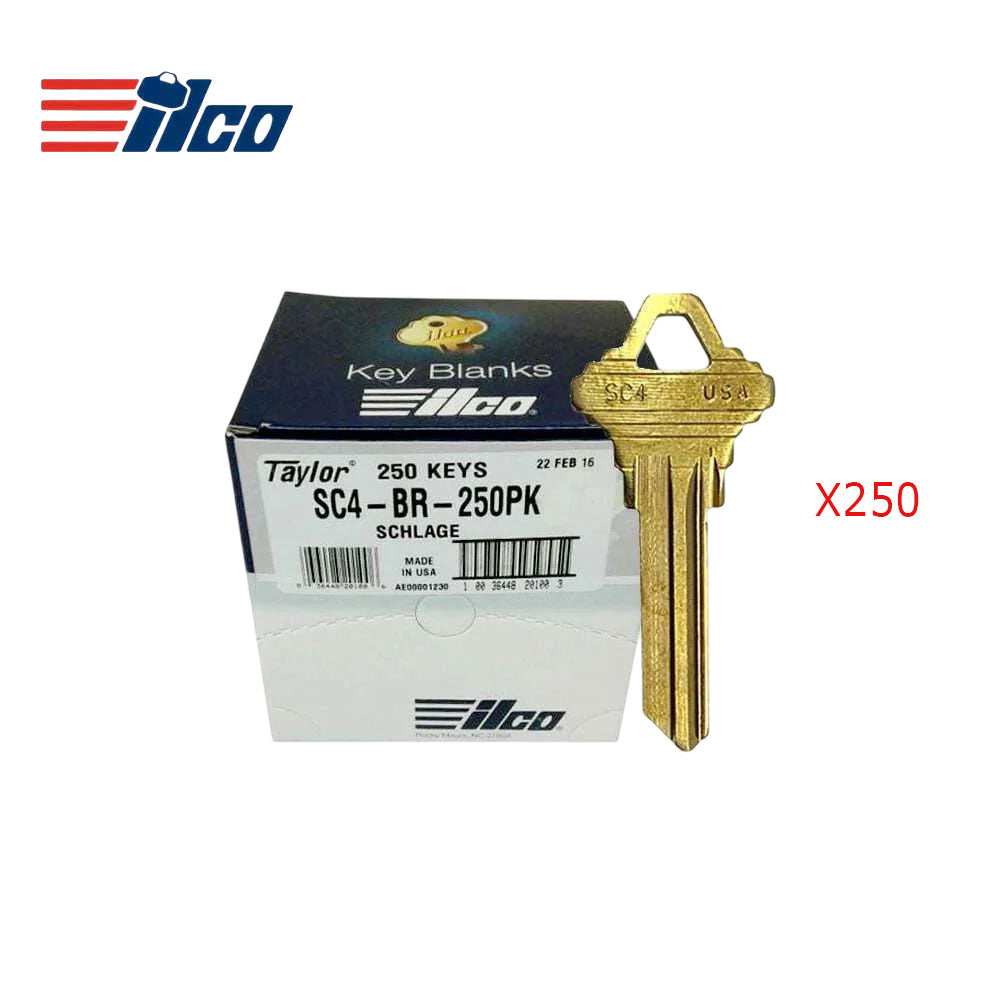 A1145E 6-Pin Schlage Key Blank - Brass - SLG-4E-BR / SC4 BR (Packs of 250)