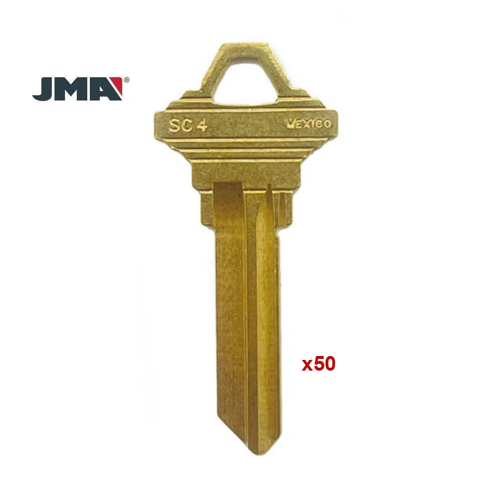 A1145E 6-Pin Schlage Key Blank - Brass - SC4 BR / SLG-4E-BR (Packs of 50)