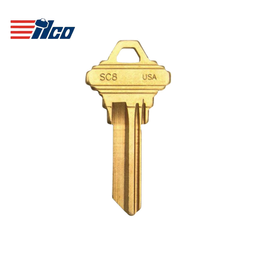 ILCO SC8-BR 5-Pin Schrage Key Blank