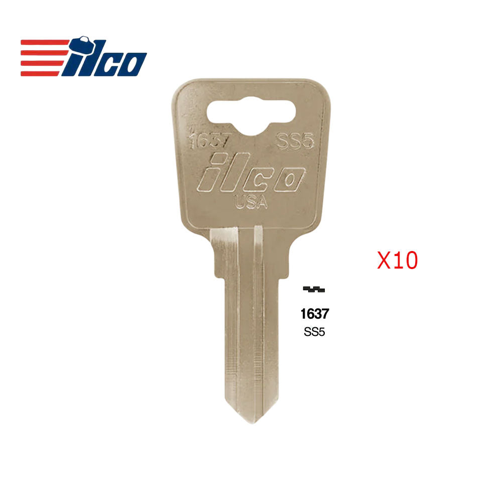 1637 Sentry Safe Commercial & Residencial Key Blank- SEN-1D / SS5 (Packs of 10)