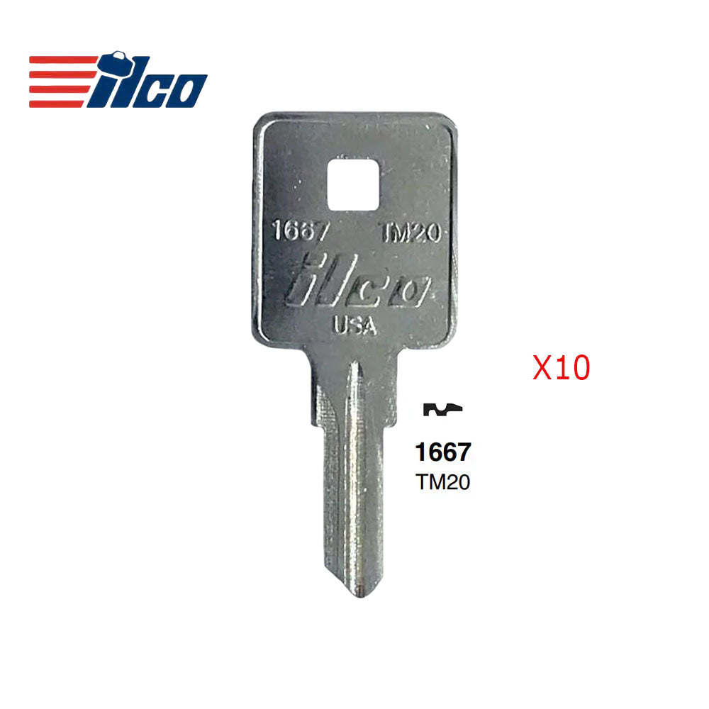 1667 Trimark Commercial & Residencial Key Blank - TRM-17D / TM20 (Packs of 10)