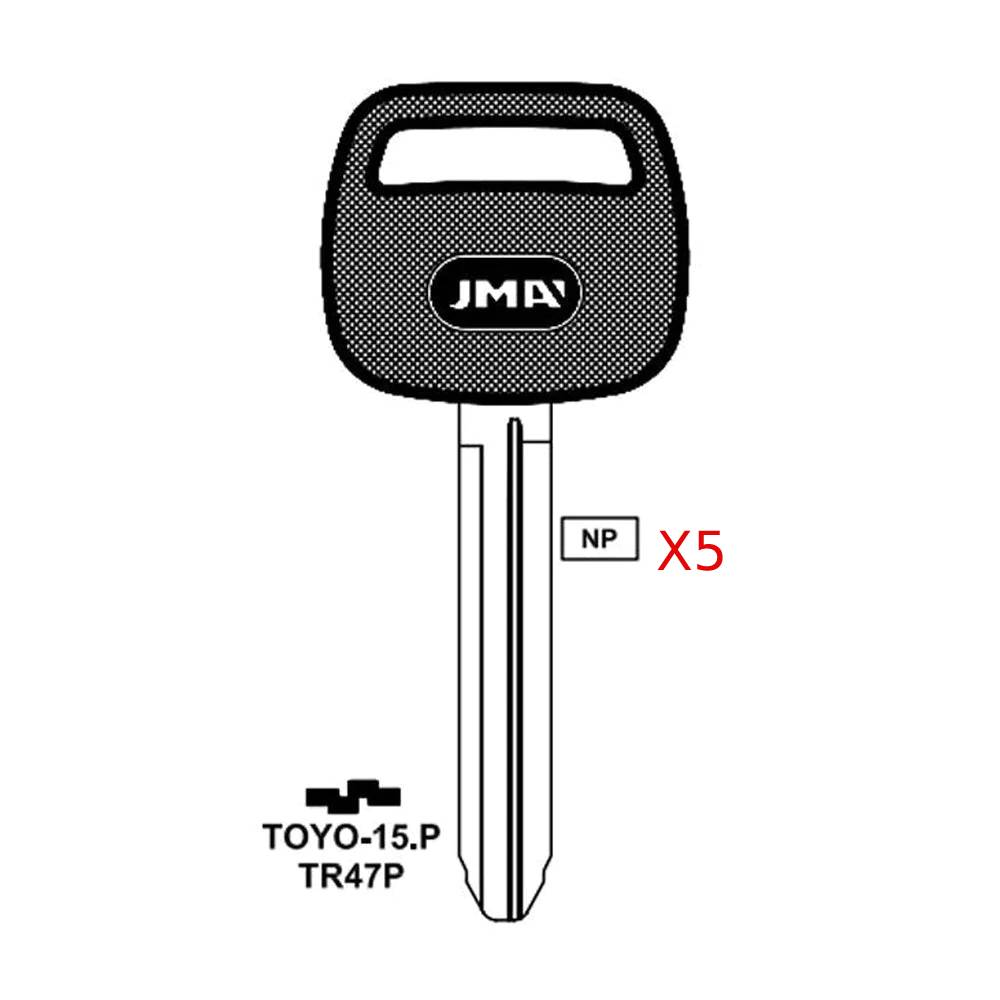 1990 - 2012 JMA Key Blank for Toyota Scion Suzuki/ TR47P (Packs of 5)