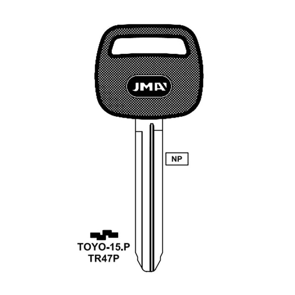 1990 - 2012 JMA Key Blank for Toyota Scion Suzuki/ TR47P