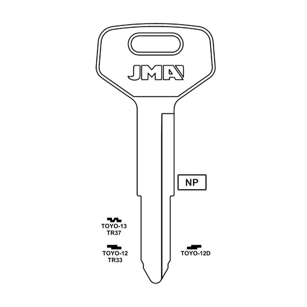 Toyota Key Blank - TR33 / TOYO-12