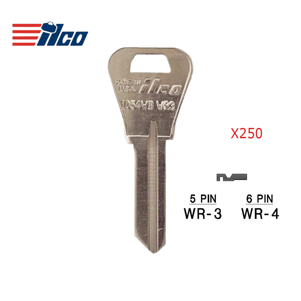 WR3 5-Pin Weiser Keys - Brass Finish - WR3 BR - WEI-1 (250 Pack)