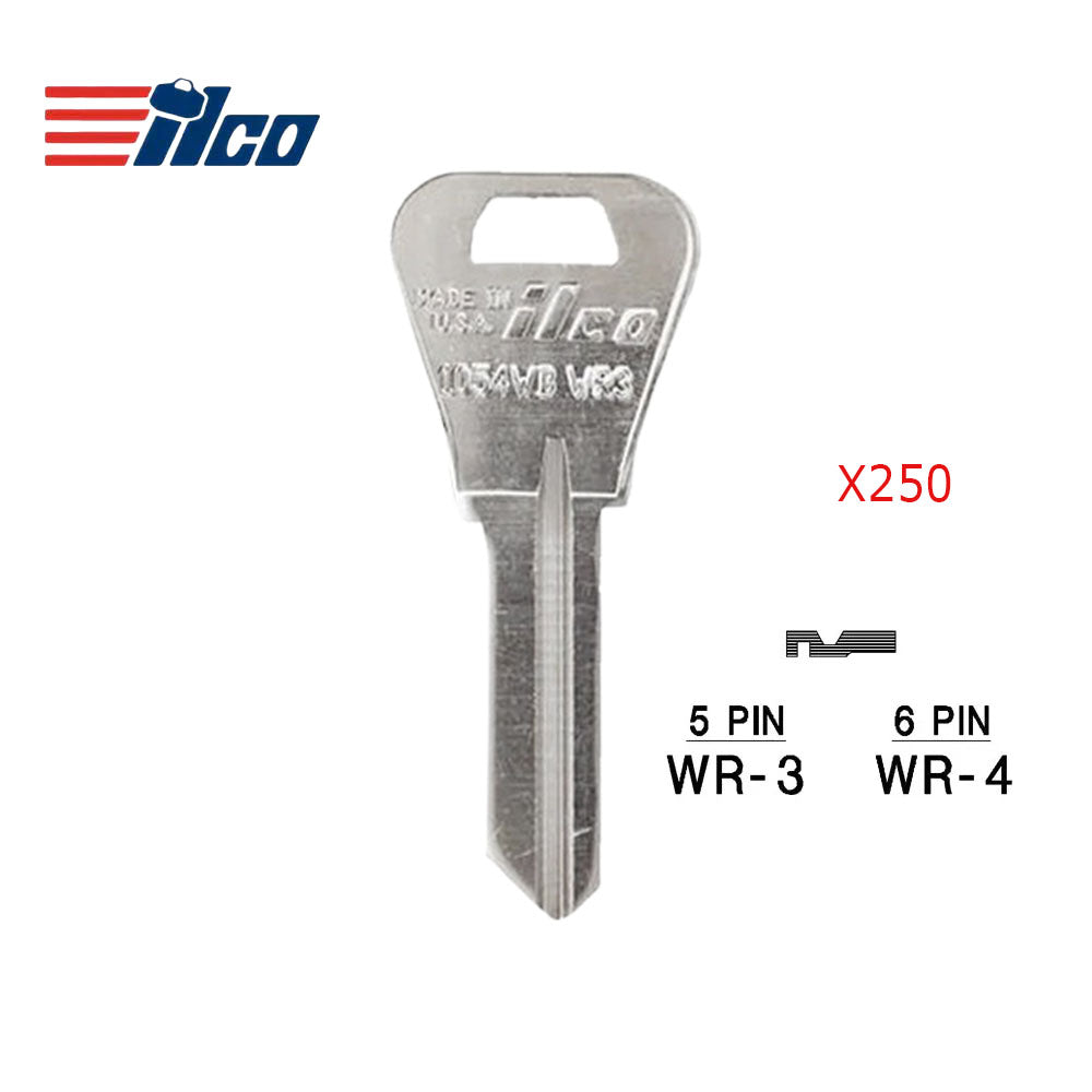 WR3 5-Pin Weiser Keys - Nickel Plated Finish - WR3 NP - WEI-1 (250 Pack)
