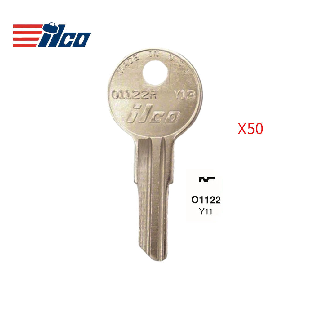 Yale Cabinet Key Blank - Brass - YA-44DE / Y11 BR (Packs of 50)