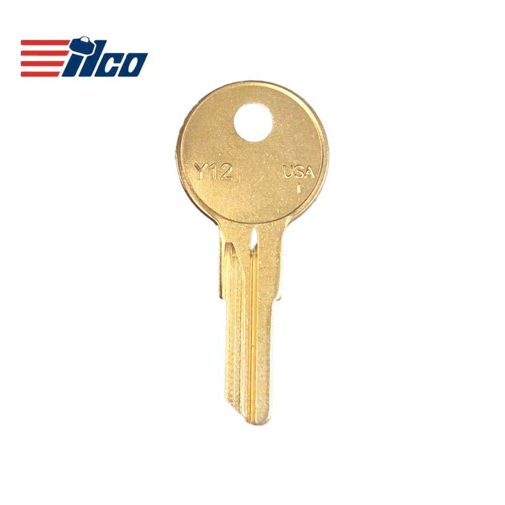 ILCO 9278 Yale 5-Wafer Cabinet Key Blank – Brass Finish (YA-45DE / Y12 BR)