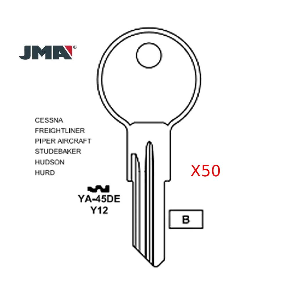 9278 Yale 5-Wafer Cabinet Key Bkank - Brass Finish - Y12 BR / YA-45DE (Packs of 50)