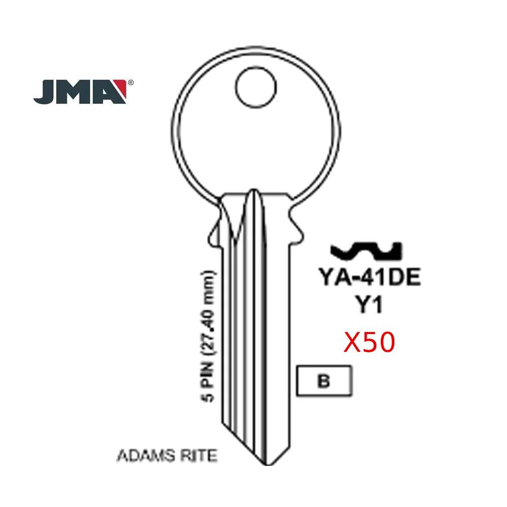 999 5-Pin Yale Key Blank - Brass Finish - Y1 BR / YA-41DE (Packs of 50)