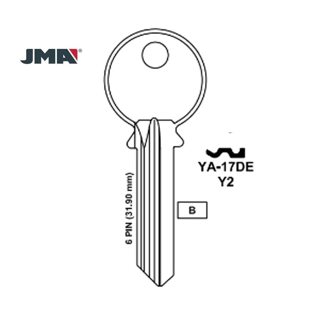 JMA for 999A 6Pin Yale Key Brass Finish / Y2 BR
