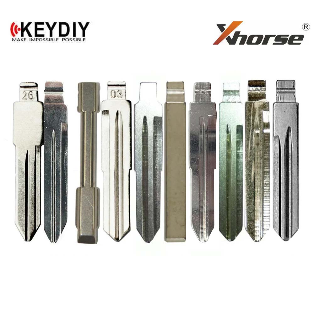 KEYDIY Starter Pack with 50 Universal Remote Flip Key Blades