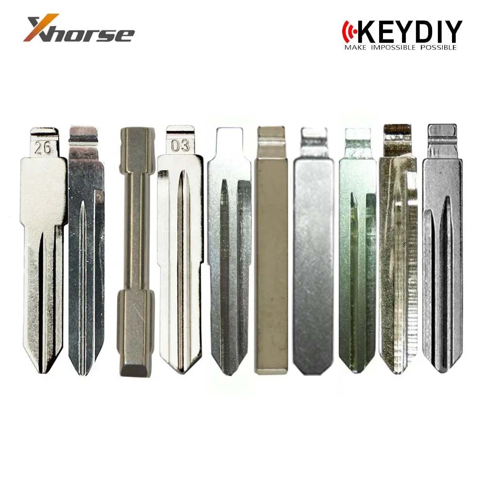 KEYDIY Starter Pack with 50 Universal Remote Flip Key Blades