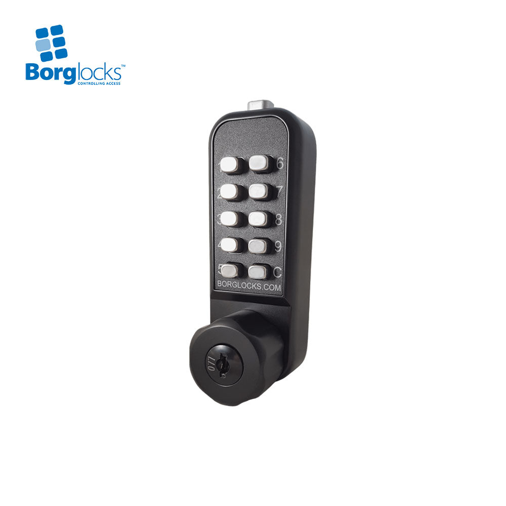 BorgLocks BL1706 Vertical Mini Cabinet Lock with Key Override and Internal Cam Mechanism