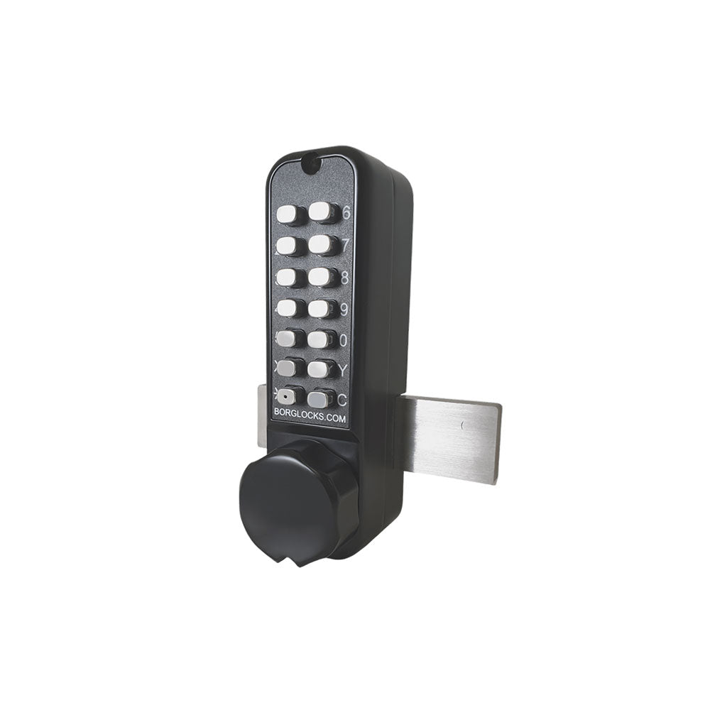 BorgLocks BL2625 ECP Surface Vertical Mount Rim Deadbolt Lock for Outdoor Metal Gate - Marine Grade Protection Finish