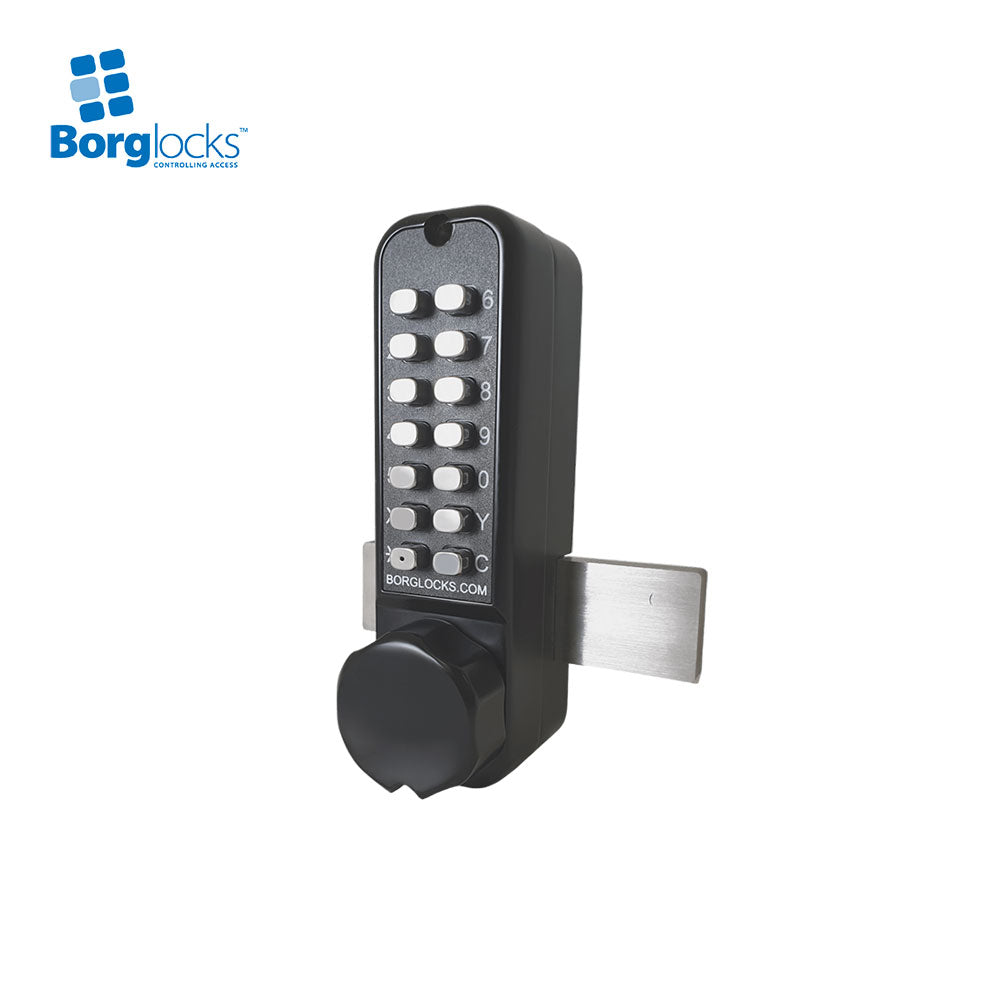 BorgLocks BL2625 ECP Surface Vertical Mount Rim Deadbolt Lock for Outdoor Metal Gate - Marine Grade Protection Finish