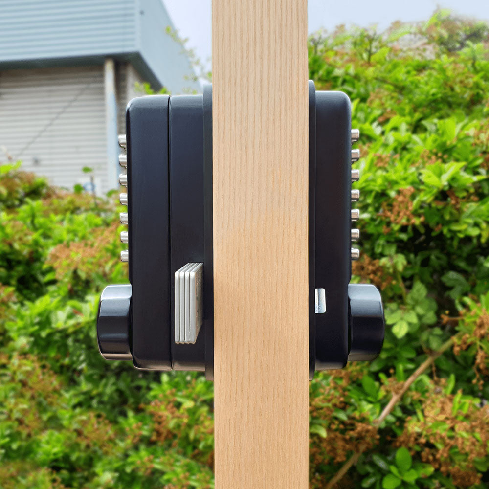 BorgLocks BL2625 ECP Surface Vertical Mount Rim Deadbolt Lock for Outdoor Metal Gate - Marine Grade Protection Finish