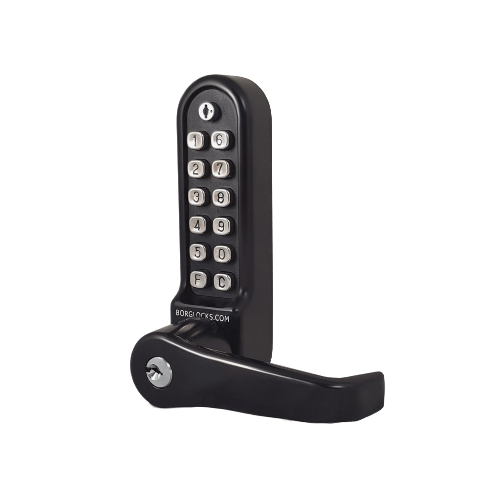 BorgLocks BL5701-ECP Lever Turn Keypad with Internal Handle, Built-in Key Override and Tubular Latch