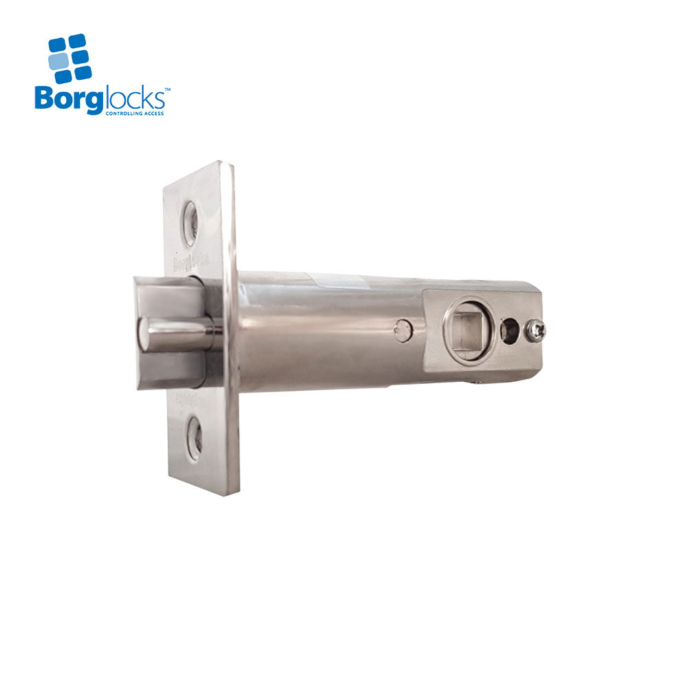 BorgLocks BL7701 ECP Heavy Duty Lever Turn Keypad with Tubular Latch - Key Override and On-Door Code Change - Satin Chrome