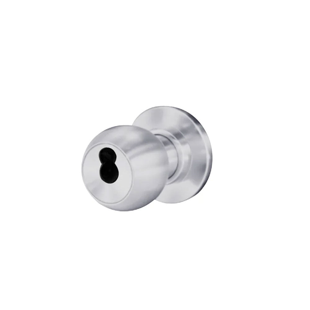BEST - 8K37AB4CSTK - Entrance Cylindrical Lock - 2-3/4" Backset - SFIC Less Core - Non-handed - Grade 1 - US26D (Satin Chrome-626)