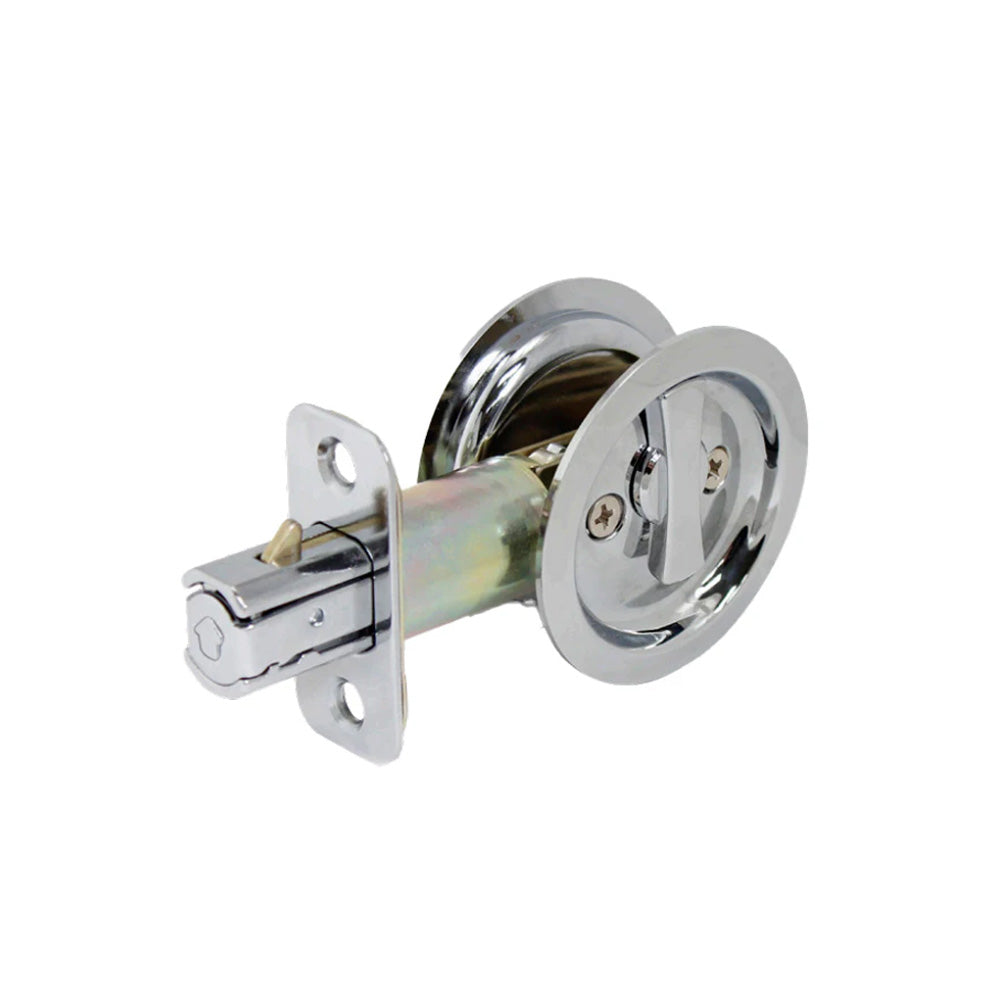 Cal-Royal - 20SDLR - Privacy Sliding Door Lock with 2-3/4" Backset - Grade 2 - US26D - Satin Chromium Plated (626)