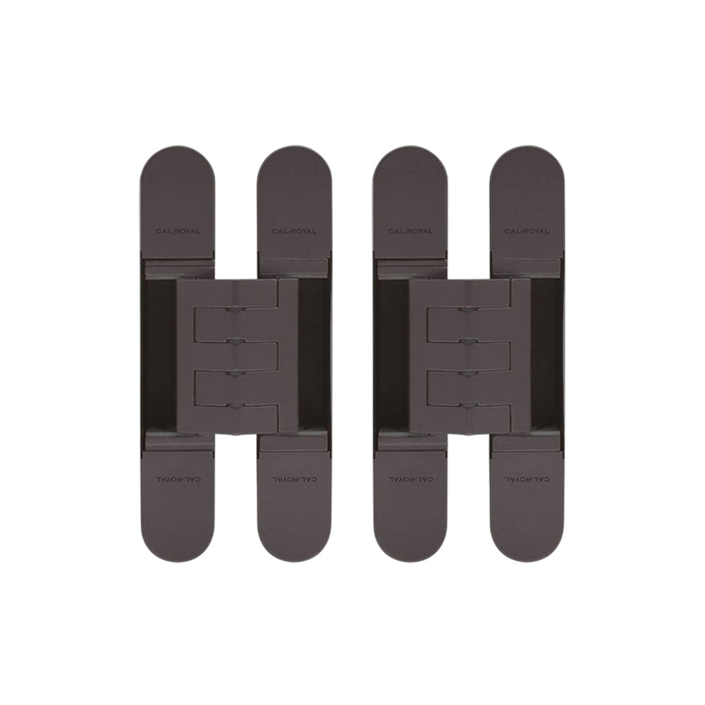 Cal-Royal - CR3D44 - 3D Adjustable Invisible Hinge - US10B - Dark Oxidized Satin Bronze Oil Rubbed (613) (Pack of 2)