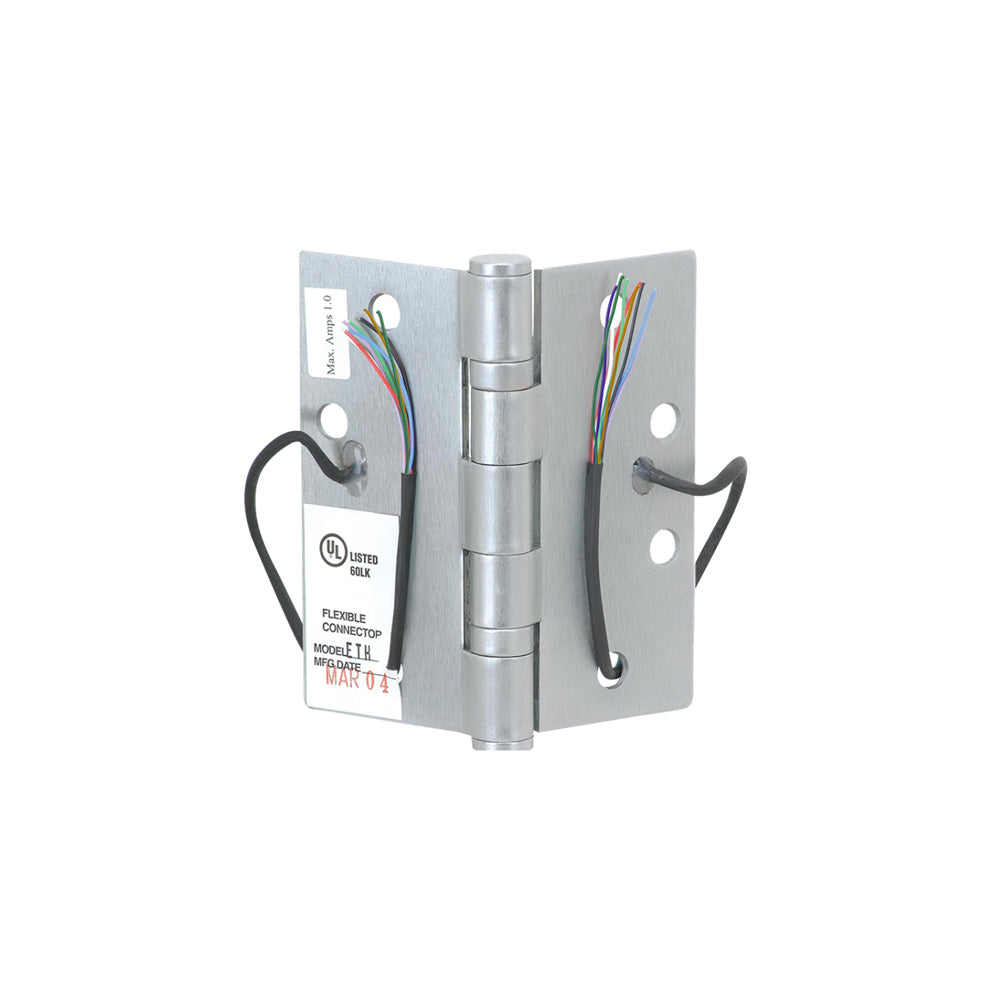 Cal-Royal - ELE8BB31 - Full Mortise Standard Weight Electrified Hinge with Two Ball Bearing and 8 Wire - US32D - Satin Stainless Steel (630)