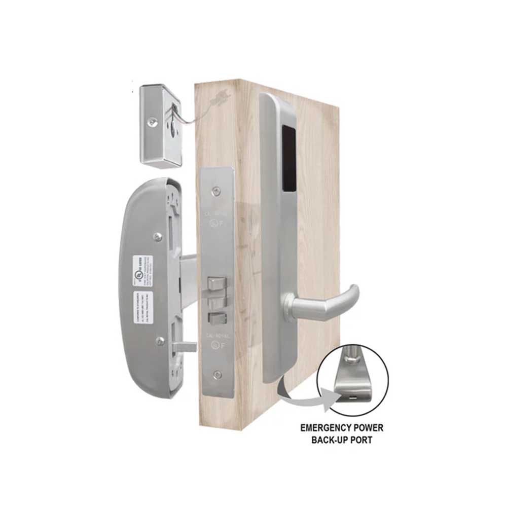 Cal-Royal - EXCR9298 - Smart Digital Mortise Lock Exit Device Trim - Clutch Mechanism - Grade 2