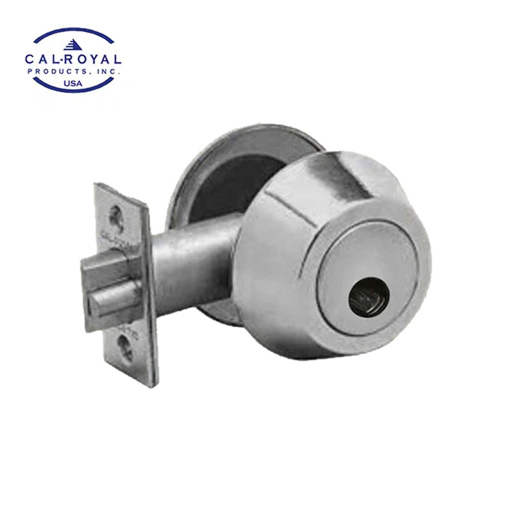 Cal-Royal - GL220 - Single Cylinder Gate Latch Less Core with Standard Duty and 2-3/4" Backset - Grade 2 - US26D - Satin Chromium Plated (626)