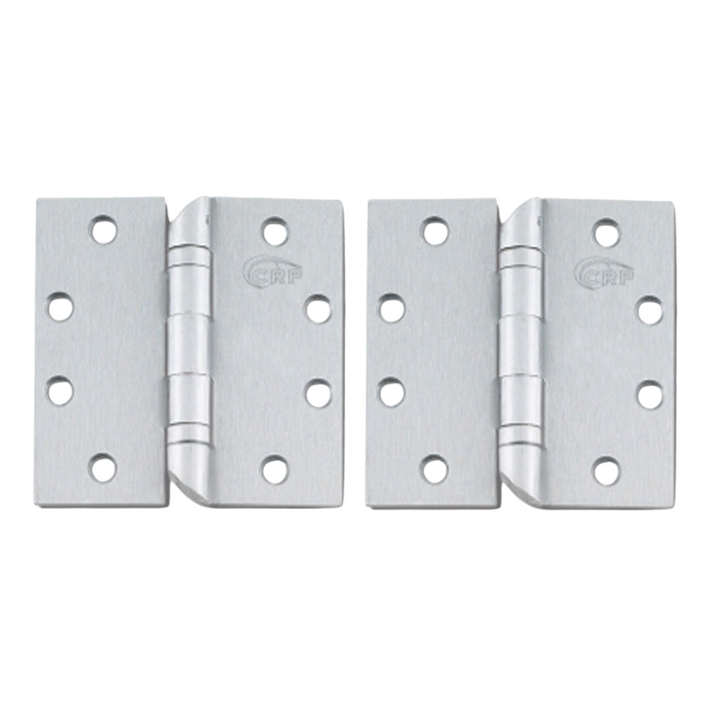Cal-Royal - HOSBB31 - Standard Weight Two Ball Bearing Hinges Hospital Tip with Non-Removable Pin and 4-1/2" x 4-1/2" - Stainless Steel (Pack of 2)