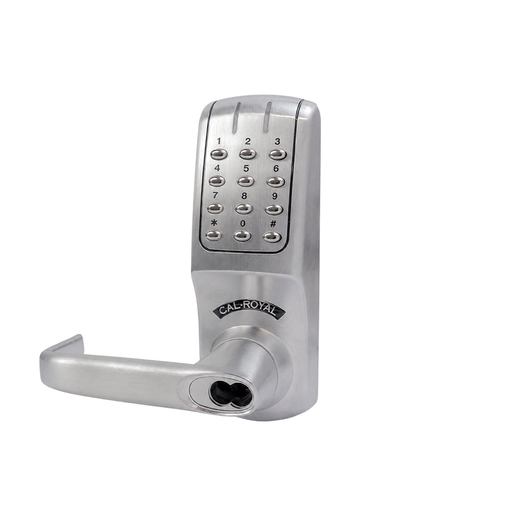 Cal-Royal - ICCRCODE007 - Clutch Keyless Electronic Exit Trim Lock with SFIC Prep for 7700 and 9800 Series Rim Exit Devices - Grade 1