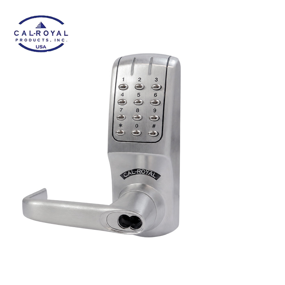 Cal-Royal - ICCRCODE007 - Clutch Keyless Electronic Exit Trim Lock with SFIC Prep for 7700 and 9800 Series Rim Exit Devices - Grade 1
