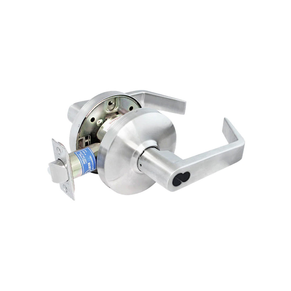 Cal-Royal - ICGN02 - SFIC Heavy Duty Cylindrical Lever Set with Store Lock Non-Clutch - Grade 1 - US26D - Satin Chromium Plated (626)