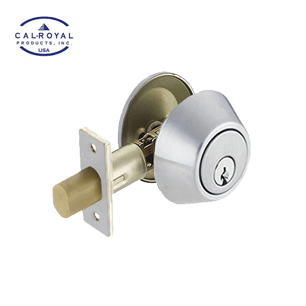 Cal-Royal - ICT220 - Standard Duty Deadbolt Single Cylinder with Less Core - Grade 3 - US26 - Bright Chromium Plated (625)