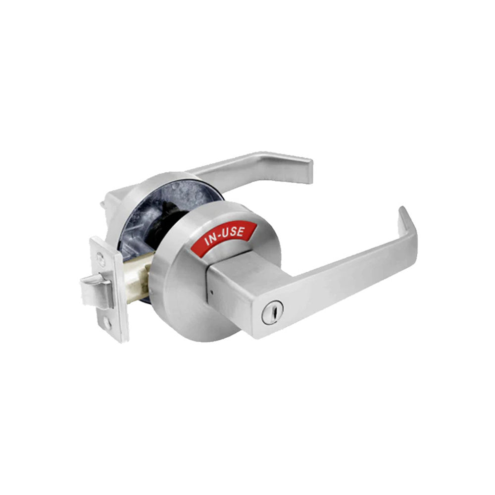 Cal-Royal - INDLEV-20 - Commercial Grade Privacy Indicator Door Leverset with Thumb Turn - US26D - Satin Chromium Plated (626)