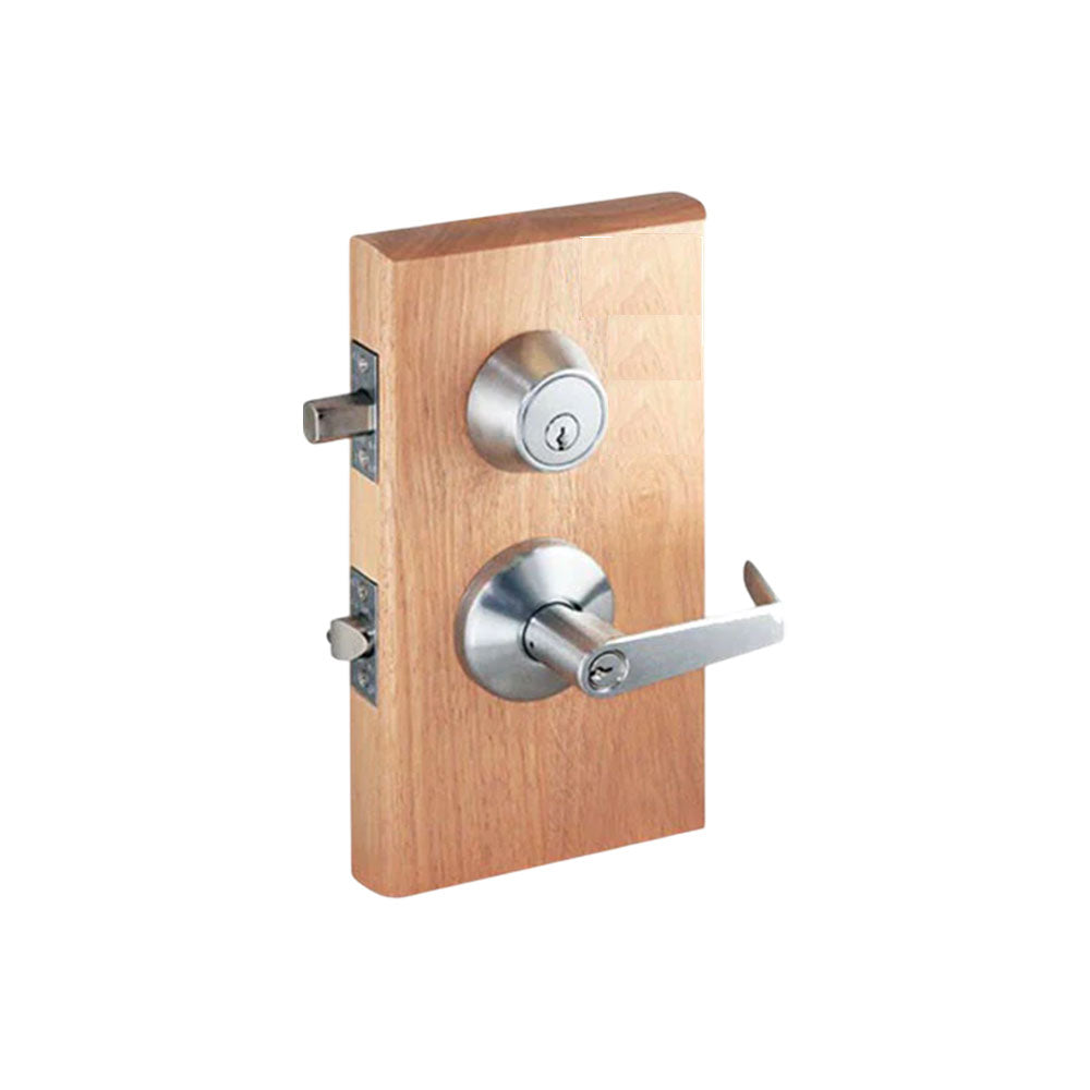 Cal-Royal - JHILDOV00 - Entrance Interconnected Leverset with Double Locking and Dover Lever - Grade 2 - US26D - Satin Chromium Plated (626)