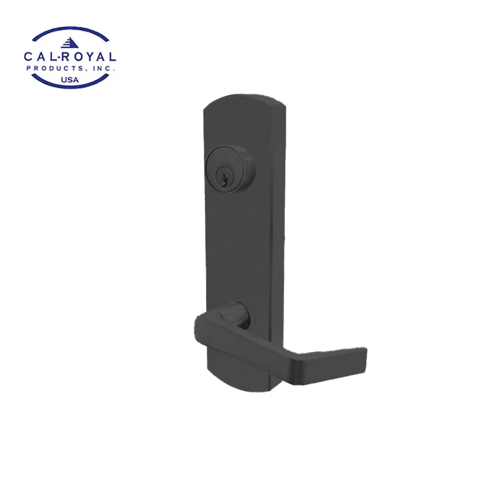 Cal-Royal - NESC9800 - Classroom Rigid Escutcheon Lever Trim with 2-3/4" Backset - US1 - Flat Black Coated (622)