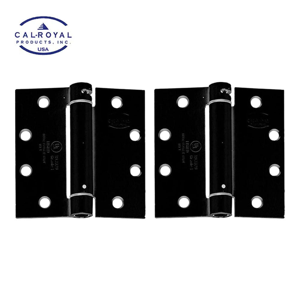Cal-Royal - NEWSH140 - Single Spring Hinges - US1 - Flat Black Coated (631) (Pack of 2)