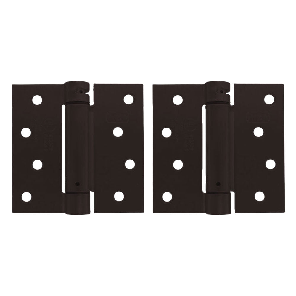 Cal-Royal - NEWSH44SQ - Residential Spring Hinges Square Corner - Size 4" x 4" - US10B - Dark Oxidized Satin Bronze Oil Rubbed (613) (Pack of 2)