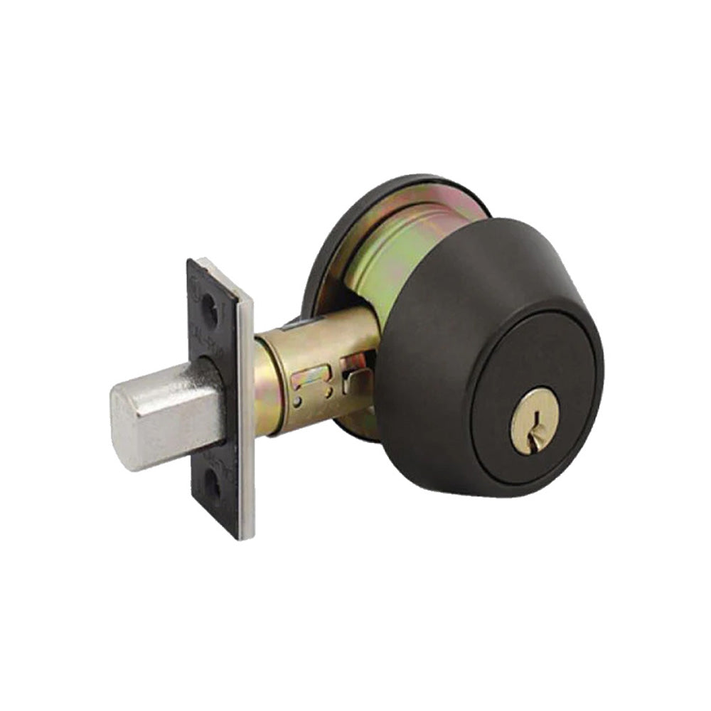 Cal-Royal - ULT360 - Heavy Duty Maximum Security Deadbolt with Single Cylinder - Grade 2 - US1 - Flat Black Coated (631)