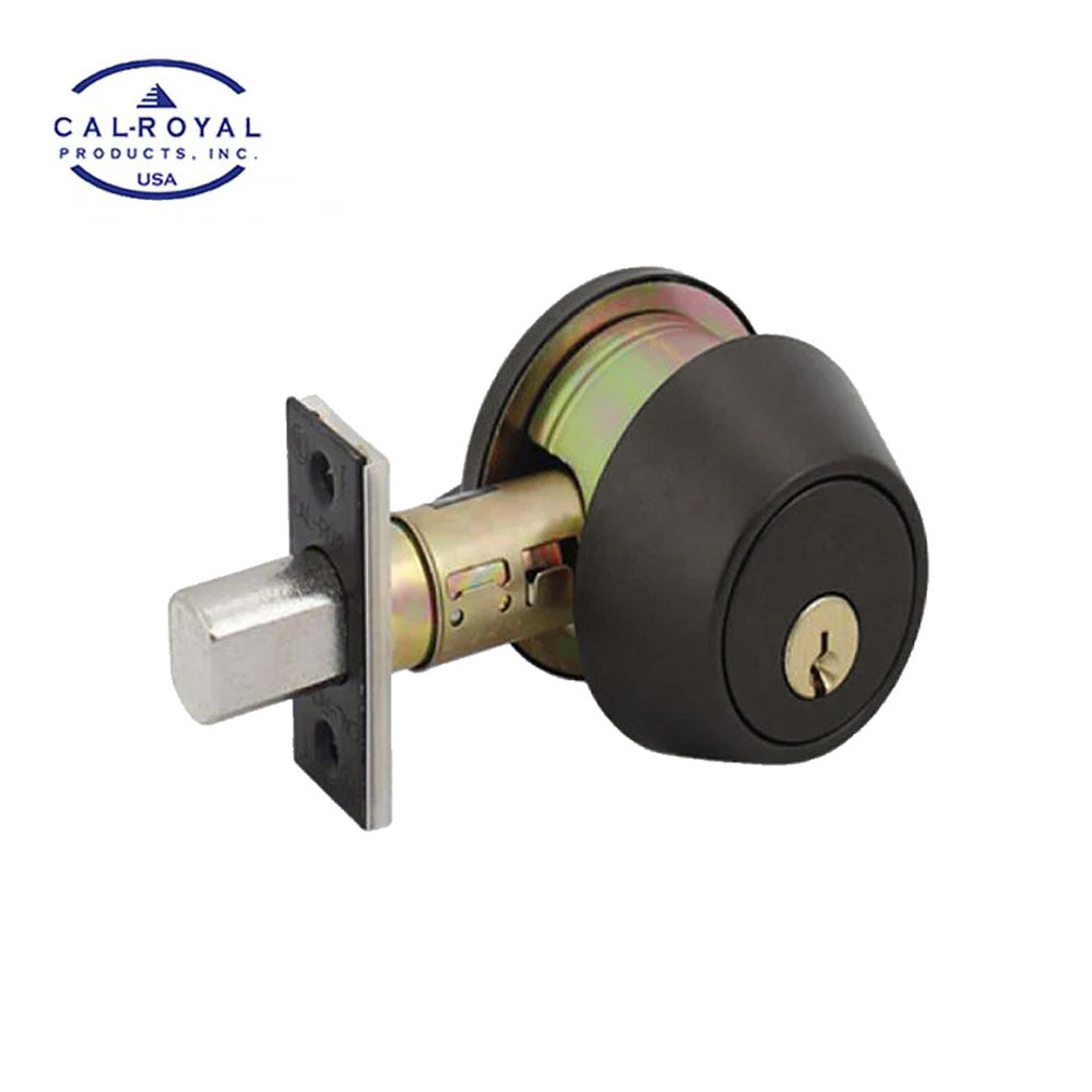 Cal-Royal - ULT360 - Heavy Duty Maximum Security Deadbolt with Single Cylinder - Grade 2 - US1 - Flat Black Coated (631)