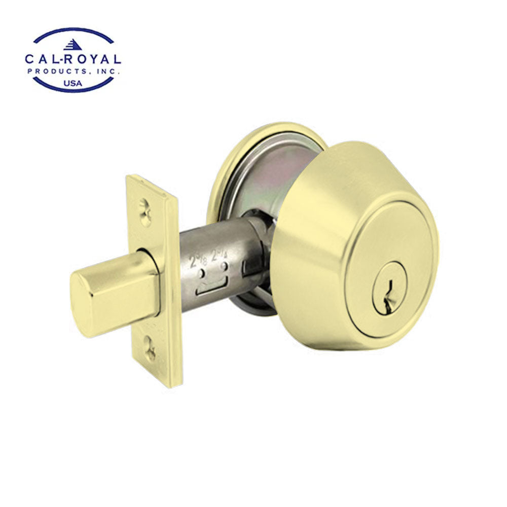 Cal-Royal - ULT360 - Heavy duty Single Cylinder Deadbolt - E0152 ANSI Function - UL listed - Grade 2
