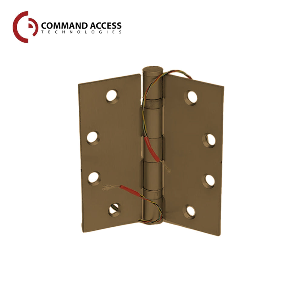 Command Access - ETM-BB68 - Energy Transfer Monitor Hinge - 5 Knuckle Heavy Weight - Steel Base Material - US10A (Antique Bronze Laq.-641)