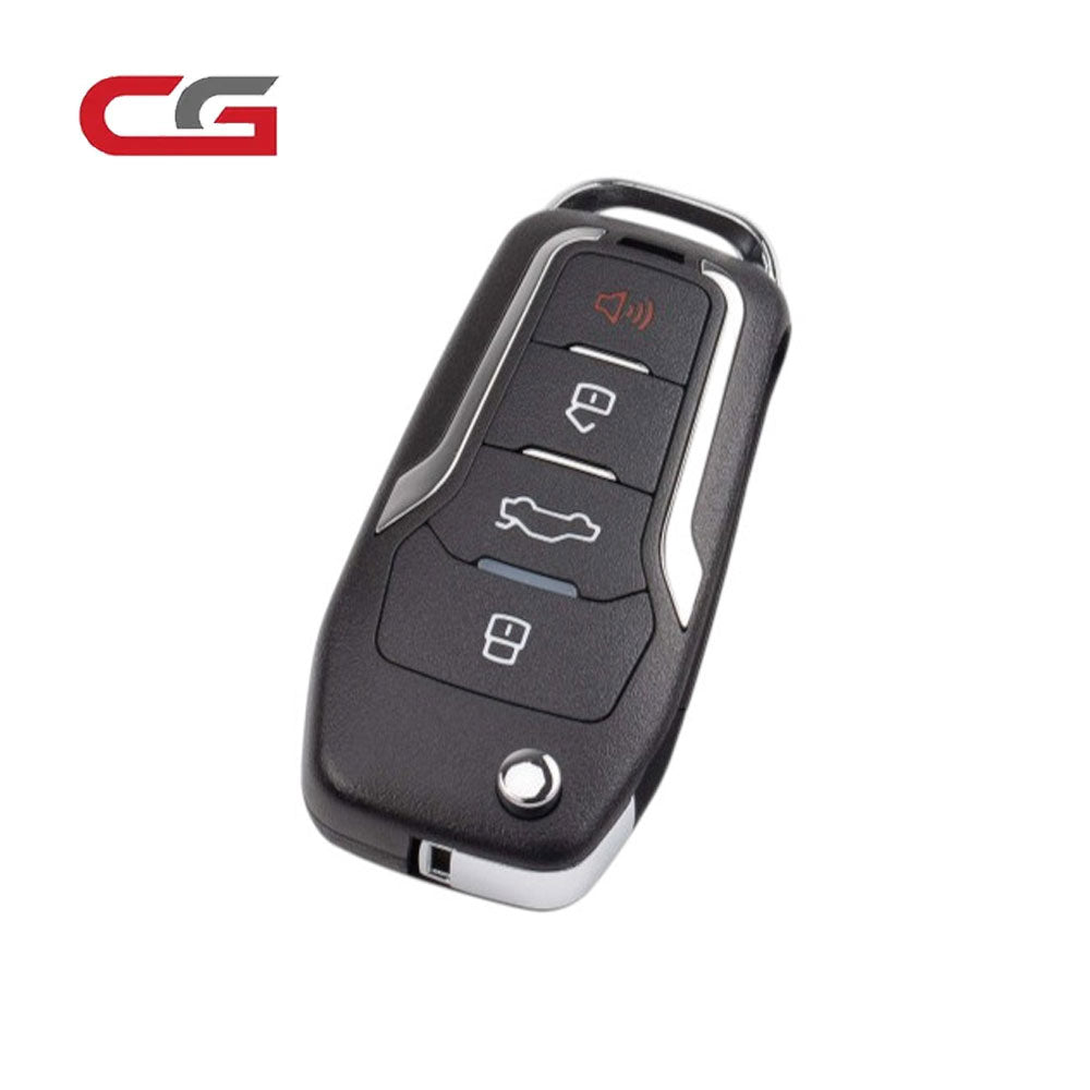 CGDI - A12-3-1 - Ford Style (Flip-4BTN-Unmovable Key Ring) 4 Buttons Wire Remote