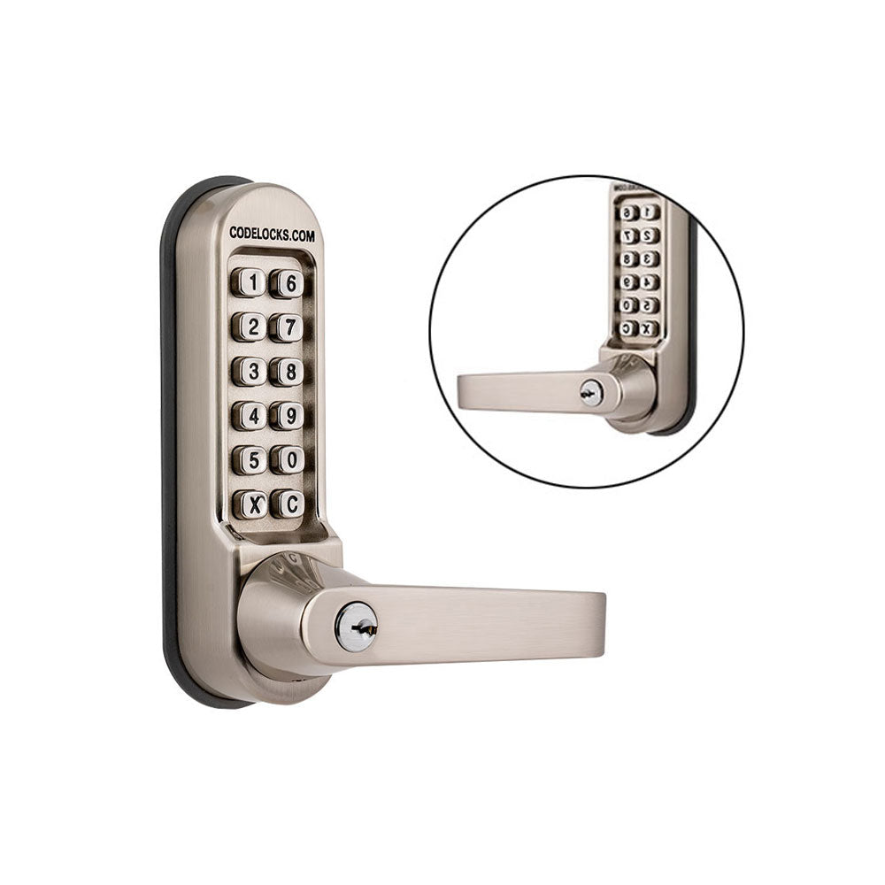 Codelocks CL510 Heavy Duty Tubular Mortise Lock Back to Back with Key Override